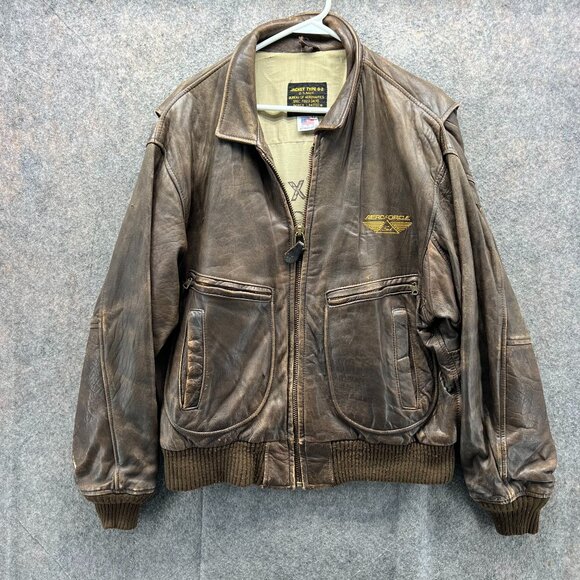 よ*く様 80s avriex A-2 real leather bomber 1987 Vintage Avirex Leather Aviator Type A2 Flight Jacket w